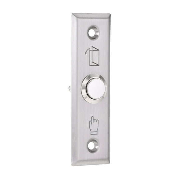 Uxcell Push Button Release Switch Door Access Control System Stainless Steel Panel 92mmx28mm DC 12V 3A Silver Tone