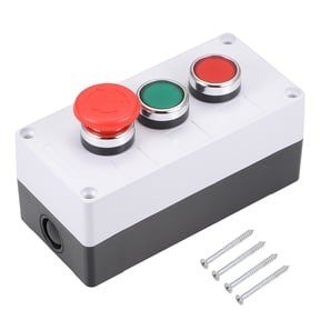 Uxcell Push Button Switch Box Momentary NO NC Red Green Switches and Stop