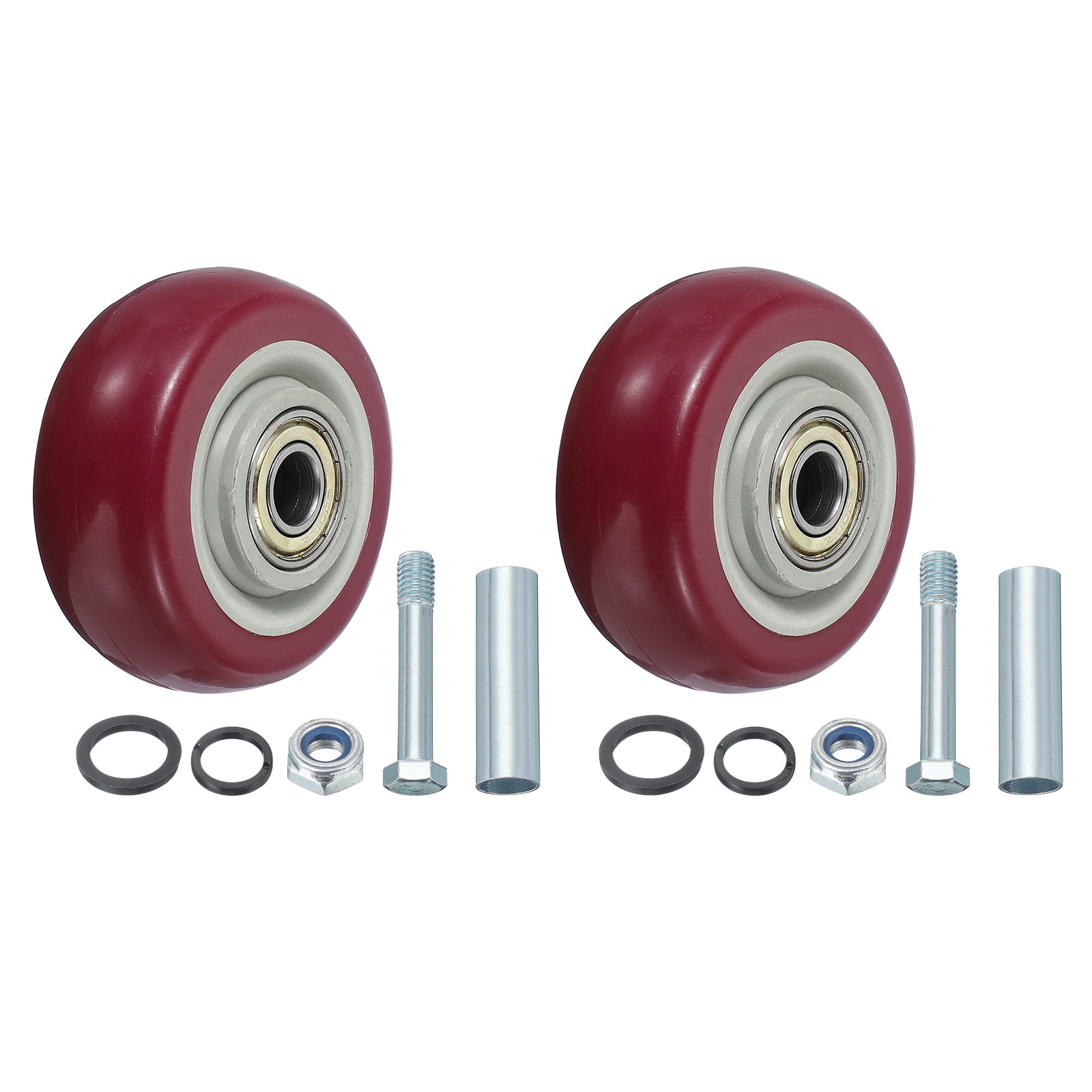 Uxcell Push Cart Wheels Replacement Nylon Rolling Casters Wheel with Bore for Furniture Platform Trucks Shopping Cart 3 Inch