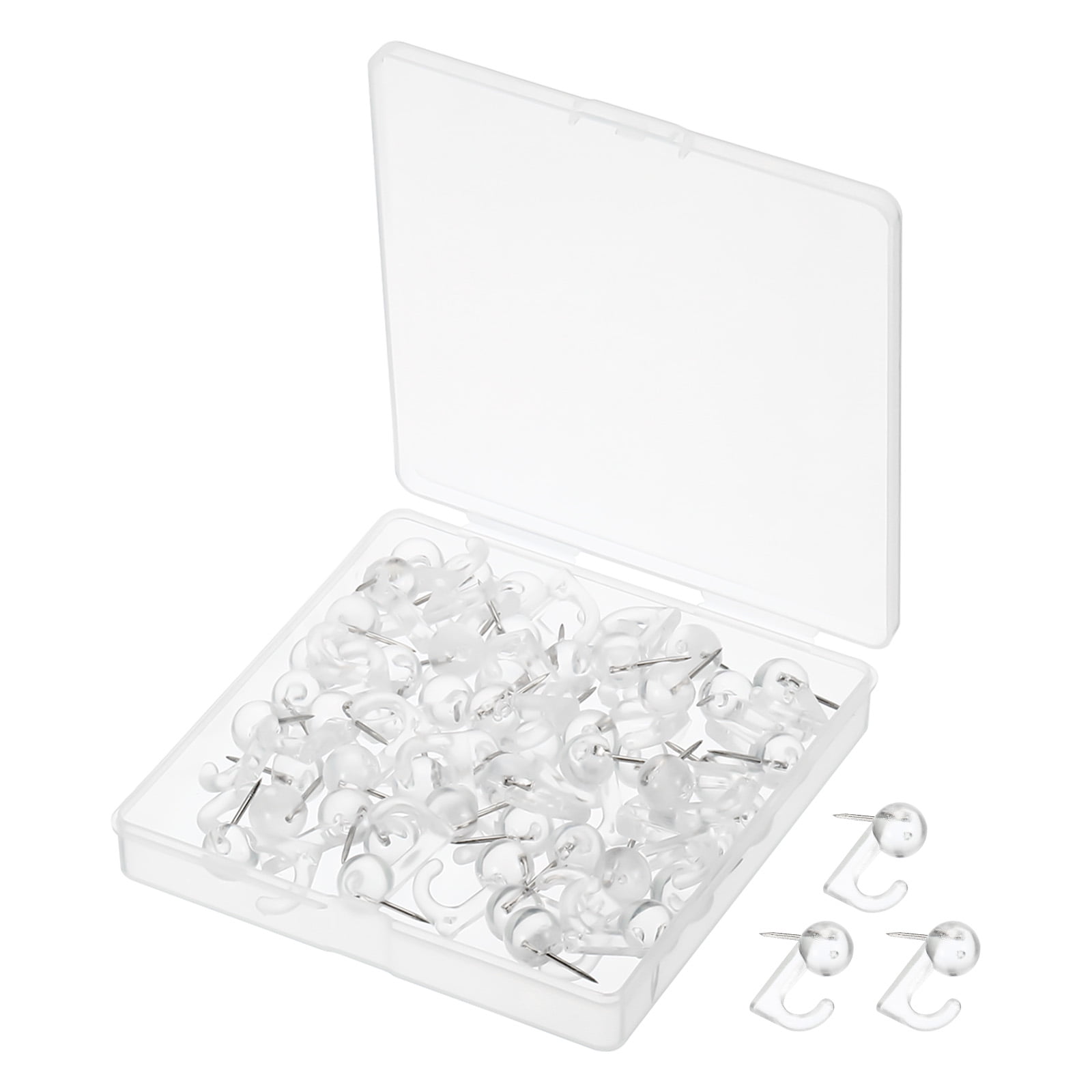 Uxcell Push Pin Hooks Plastic Head Wall Thumb Tack Hanging Nails