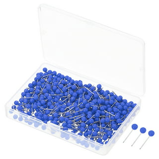 500 Pcs 3/8 Inch Push Pins Thumb Tacks for Home Office Cork Boards Map Note  Picture Hanging Blue 