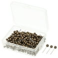 thumbnail image 1 of Uxcell Push Pins Round Head Thumb Map Tacks Steel Point, Bronze Tone 400 Pack, 1 of 5