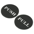 thumbnail image 1 of Uxcell Push Pull Door Sign Acrylic Self Adhesive Round Sticker Black/White 8 Pack, 1 of 6