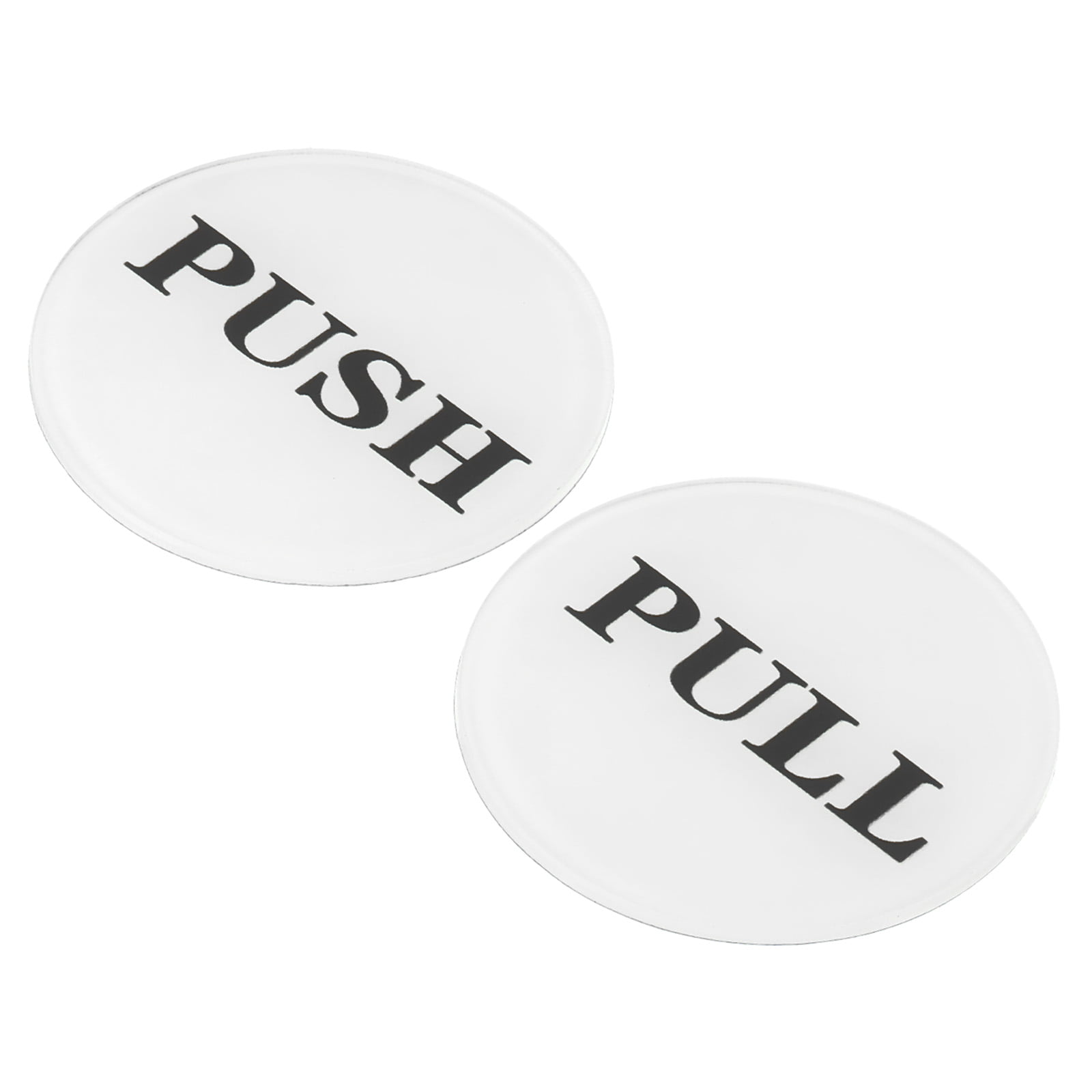 Uxcell Push Pull Door Sign Acrylic Self Adhesive Round Sticker Red 4 Pack