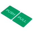 thumbnail image 1 of Uxcell Push Pull Door Sign Acrylic Self Adhesive Square Sticker Green 4 Pack, 1 of 6