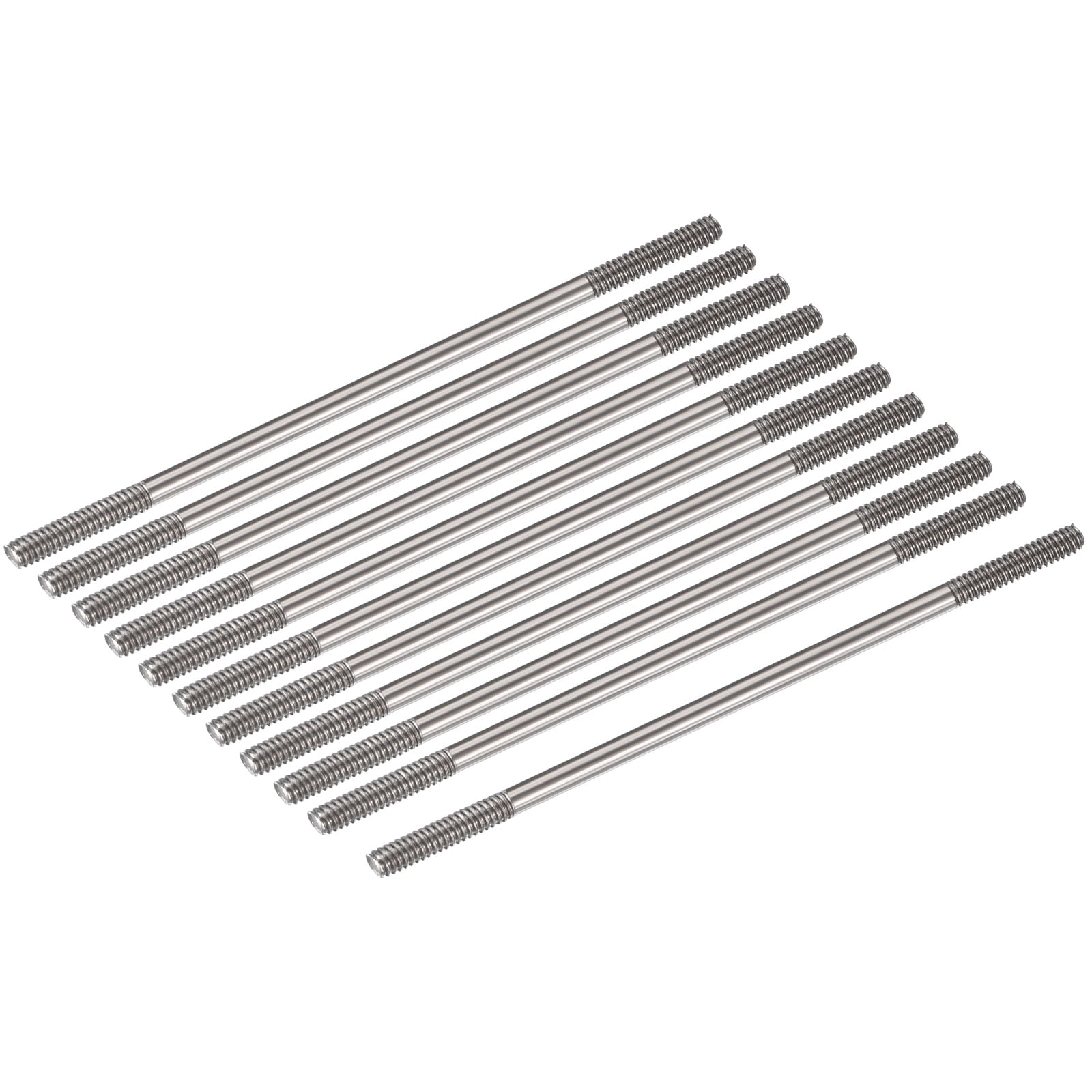 Uxcell Push Rod Connector Double End Threaded Rod 304 Stainless Steel ...