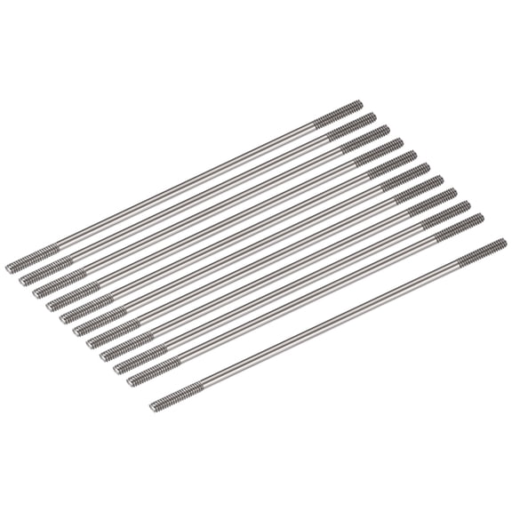 Uxcell Push Rod Connector Double End Threaded Rod 304 Stainless Steel for DIY RC Car,Boat,Car,M2x65mm,Pack of 15
