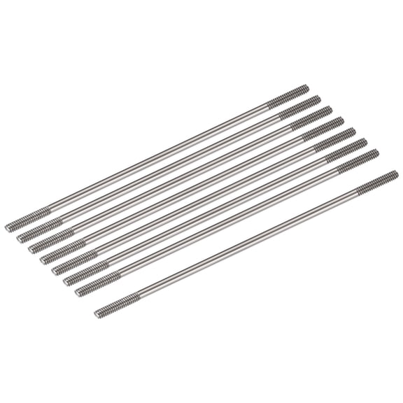 Uxcell Push Rod Connector Double End Threaded Rod 304 Stainless Steel for DIY RC Car,Boat,Car,M2x65mm,Pack of 8