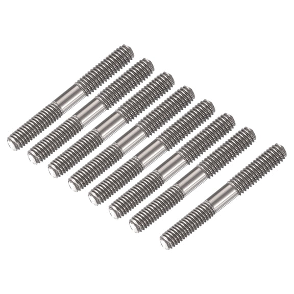 Uxcell Push Rod Connector Double End Threaded Rod 304 Stainless Steel for DIY RC Car,Boat,Car,M3x25mm,Pack of 8