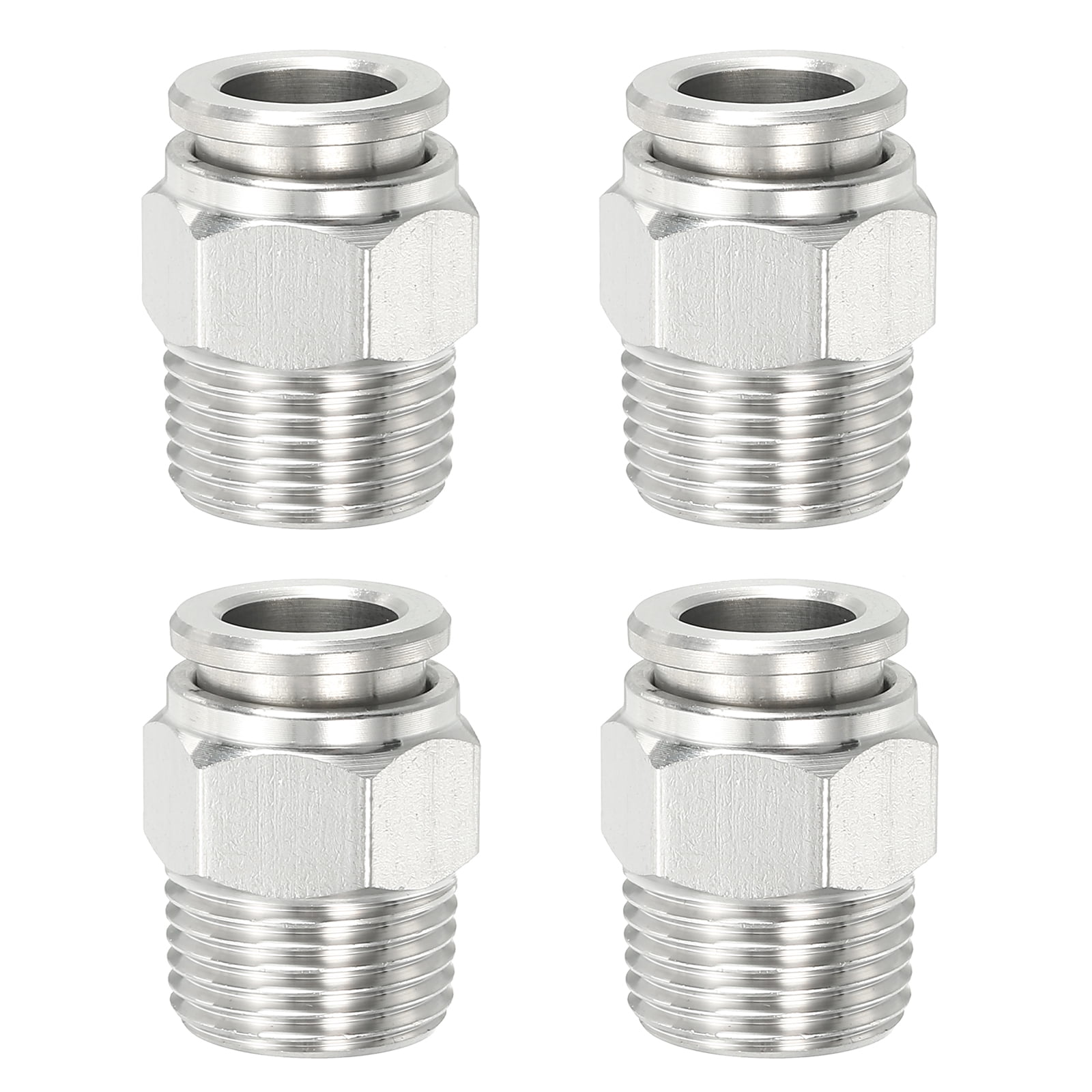 Uxcell Push to Connect Fitting, 304 Stainless Steel Male Straight 3/8 ...