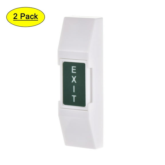 Uxcell Push to Exit Button Release Switch Door Access Control System PC Panel 76mmx23mm 12V 3A White 2 Pack