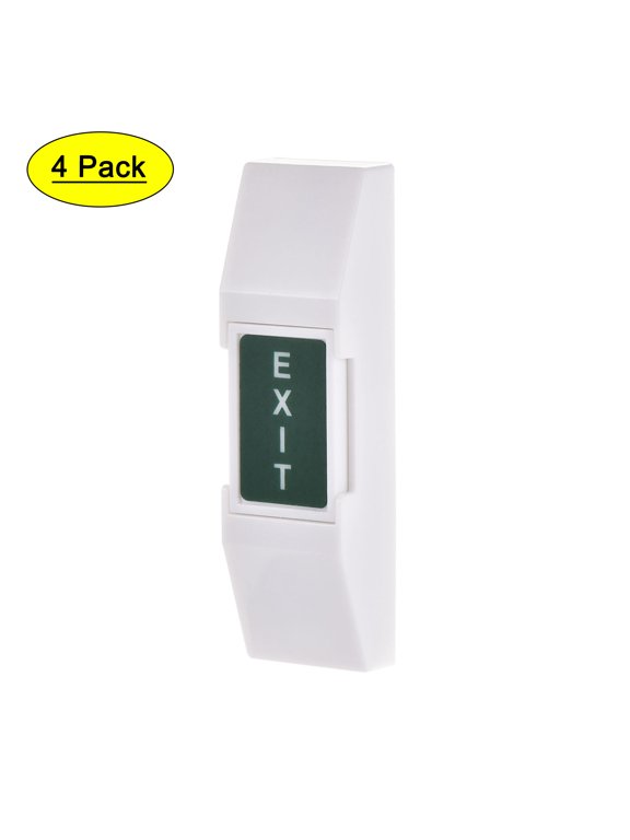 Push to Exit Button Release Switch Door Access Control System PC Panel 76mmx23mm 12V 3A White 4Pcs