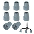 thumbnail image 1 of Quad Cane Tips 3/4 Inch, 8 Pcs Replacement Foot for Standing Stick Women Men Seniors, Gray(Style 2), 1 of 7