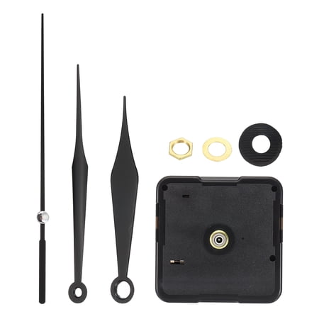 Uxcell Quartz Clock Movement 1/2" Shaft for 2 to 3mm Clock Dial Thickness Black 1 Set