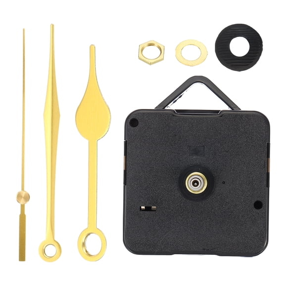 Uxcell Quartz Clock Movement Mechanism 1/2" Shaft for 2 to 3mm Maximum Dial Thickness Golden 1 Set