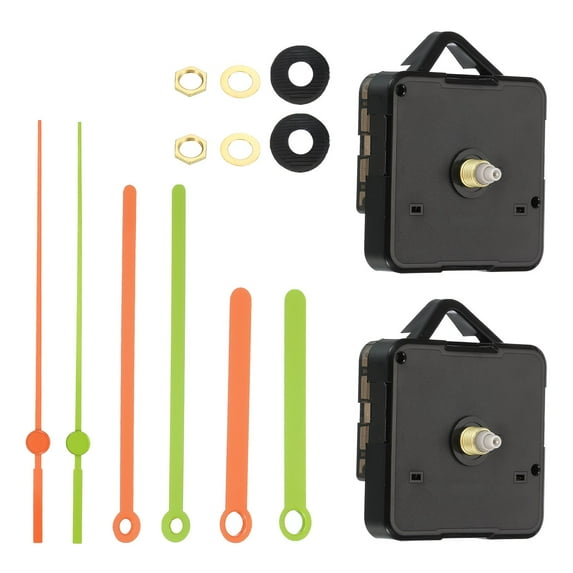 Uxcell Quartz Clock Movement Replacement Kit 1/2" Shaft for 2 to 3mm Clock Dial Thickness Green/Orange 1 Set