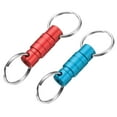 thumbnail image 1 of Uxcell Quick Release Keychain, Detachable Pull Apart Key Rings Clip Spring Split Snap Separate Keychains Lock Holder for Car Purse Bag Belt Wine Red Blue 2, 1 of 7