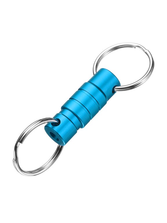 Quick Release Keychain, Detachable Pull Apart Key Rings Clip Spring Split Snap Separate Keychains Lock Holder for Car Purse Bag Belt Blue 1