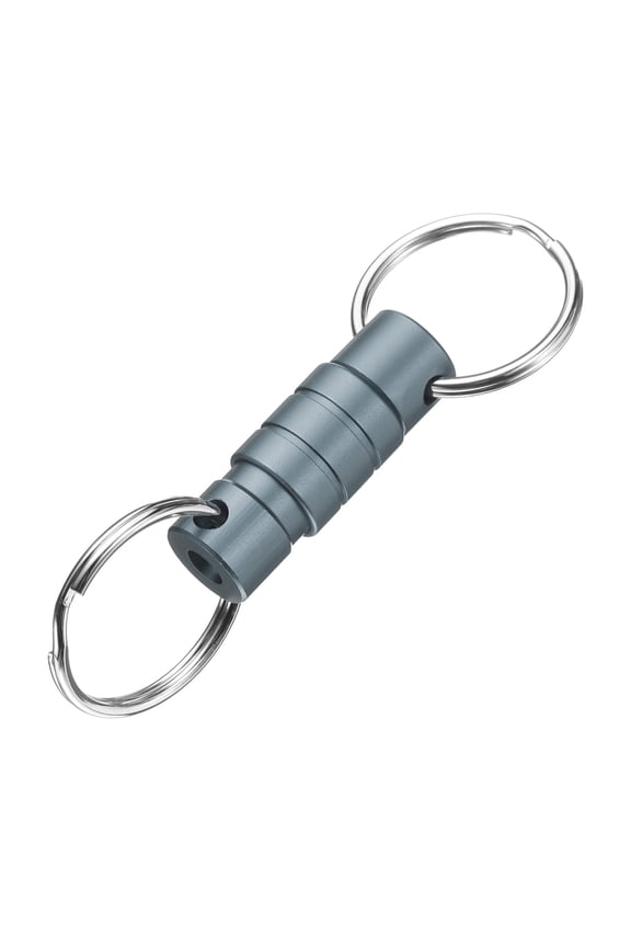Quick Release Keychain, Detachable Pull Apart Key Rings Clip Spring Split Snap Separate Keychains Lock Holder for Car Purse Bag Belt Grey 1