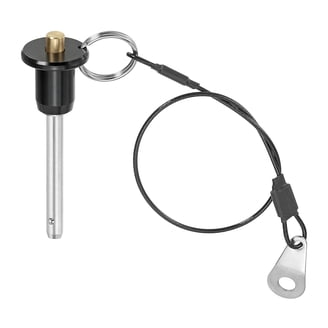 5mm X 20mm Single Ball Spring Lock Pin Stainless Steel Quick Release Self Locking With Keyring Fasten Push Pull in Out Shaft Security Tool
