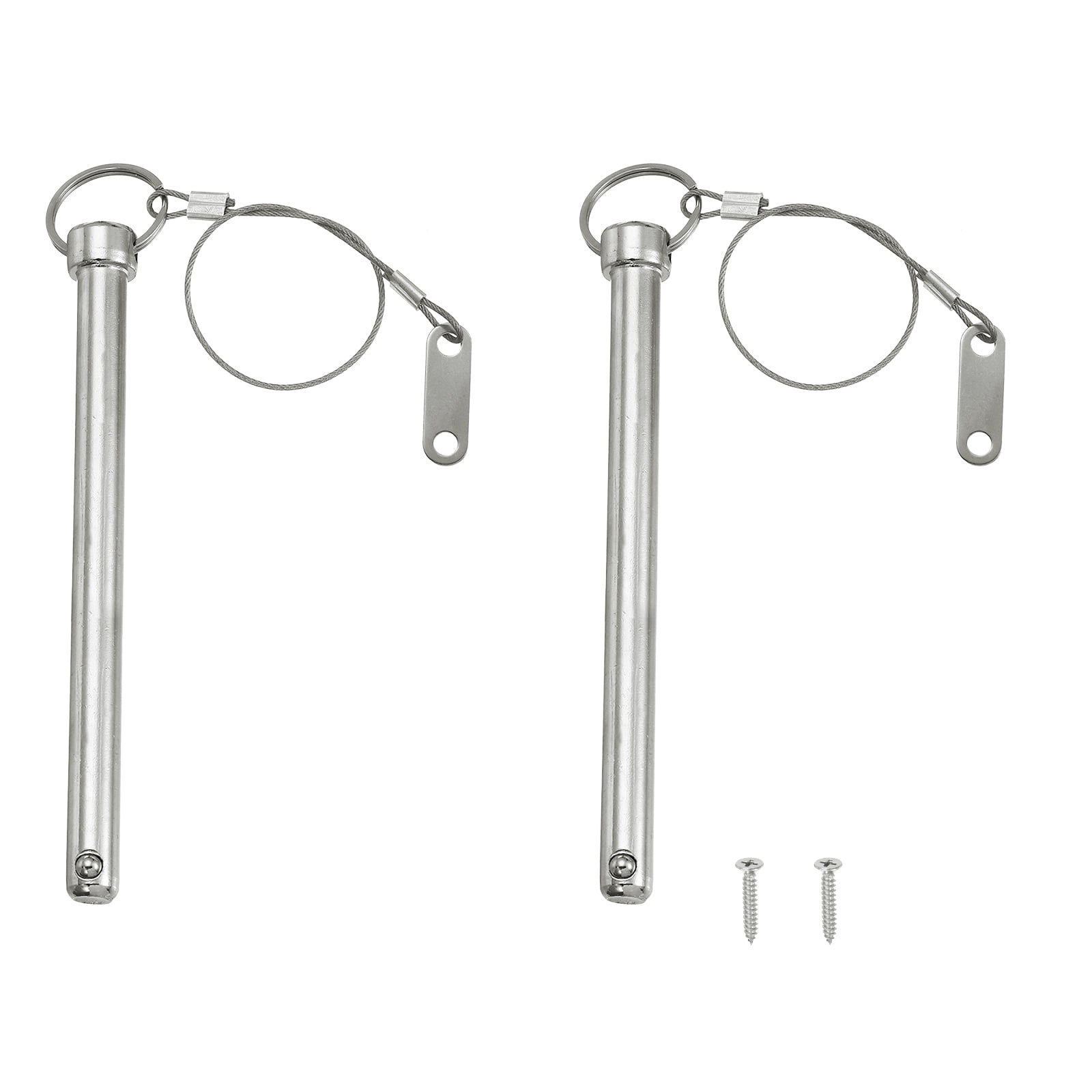 Marine Stainless Steel Bimini Top Pins 4 Pack Quick Release Pins - 1/4" Diameter, 3" Length, 316 Stainless Steel For Bimini Top & Marine Use Shelf Pegs