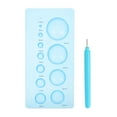thumbnail image 1 of Uxcell Quilling Tools 6.8x3.3", Half Ball Domes Crimper Tool with Quilling Pen Blue, 1 of 6