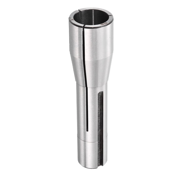 Uxcell R8 1" (25.4mm) Round Collet 7/16-20UNF Thread R8 Precision Round Spring Collet Mill Chuck Holder 0.015mm Accuracy for CNC Engraving Machine Milling Lathe Tool, Silver