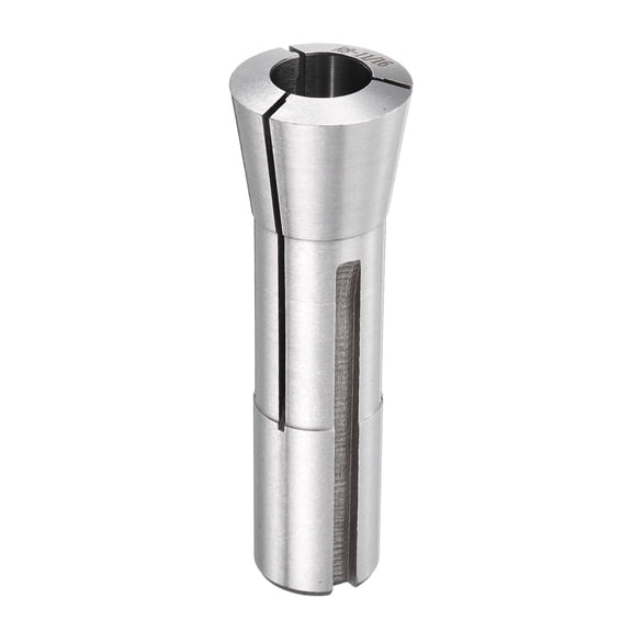 Uxcell R8 11/16" (17.4mm) Round Collet 7/16-20UNF Thread R8 Precision Round Spring Collet Mill Chuck Holder 0.015mm Accuracy for CNC Engraving Machine Milling Lathe Tool, Silver