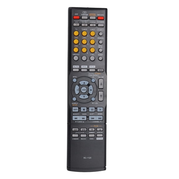 Uxcell RC-1120 AV Receiver Infrared Remote Control 210 x 50mm, ABS Universal Replacement Remote Control for Home Theater Amplifier System, 8m/26.25Ft Range, Black(Battery Not Included)