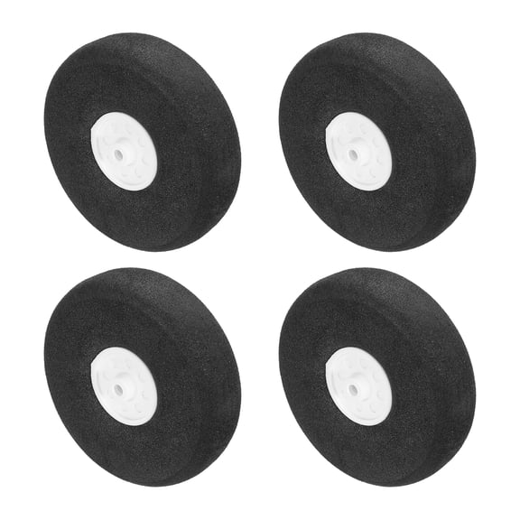 Uxcell RC Airplane Wheels 2.31"OD x 0.68"T Aircraft Sponge Wheels Foam Wheel Replacement for DIY RC Model Plane 4 Pcs