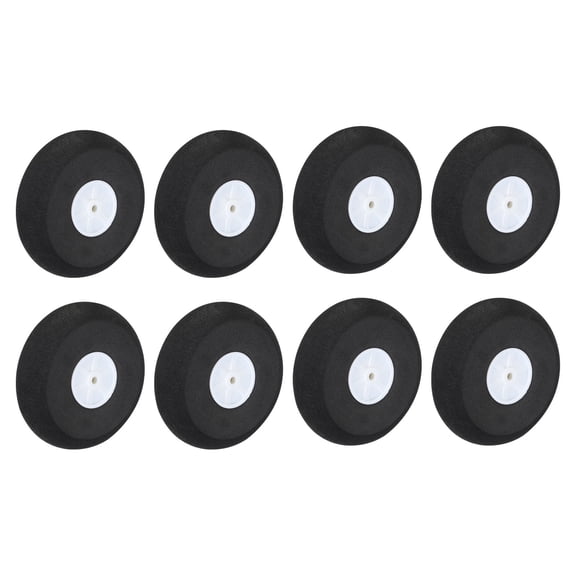 Uxcell RC Airplane Wheels 64mm/2.52" Dia RC Airplane Aircraft Sponge Wheels for RC Model Aircraft RC Helicopter 8PCS