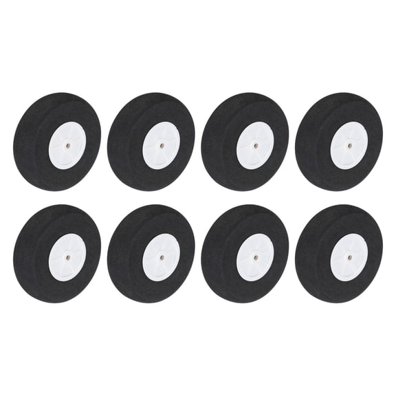 Uxcell RC Airplane Wheels 70mm/2.76" Dia RC Airplane Aircraft Sponge Wheels for RC Model Aircraft RC Helicopter 8PCS