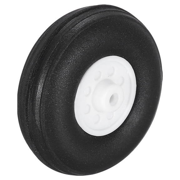 Uxcell RC Airplane Wheels, RC Model Airplane PU Sponge Tire Foam Wheel Black 1.3 Inch