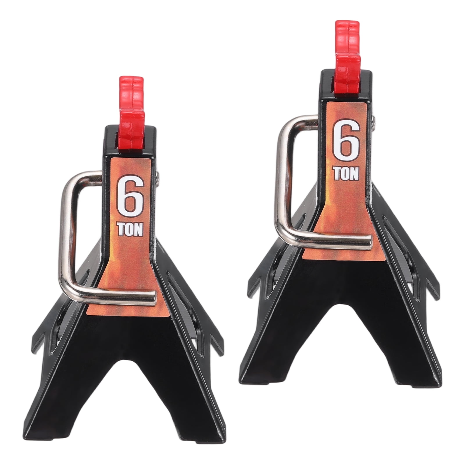 Uxcell RC Car Jack Stands,1/10 Scale 6 Ton Rc Accessories,for SCX10 TRX4 D90 CC01 RC Truck ,Black,2 pcs
