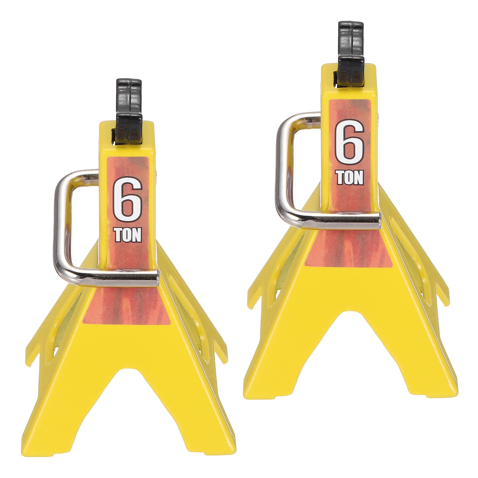 Uxcell RC Car Jack Stands,1/10 Scale 6 Ton Rc Accessories,for SCX10 TRX4 D90 CC01 RC Truck ,Yellow,2 pcs