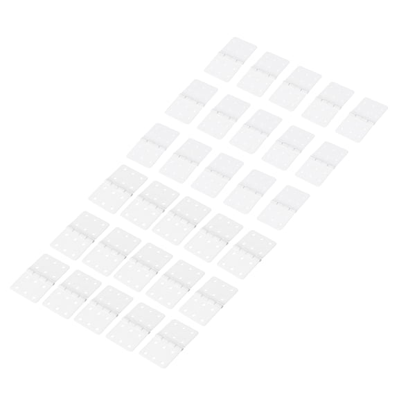 Uxcell RC Hinges 1.1 Inch x 0.6 Inch, 1.4 Inch x 0.8 Inch Adjustable Model Airplane Remote Control Aircraft Wings Parts Square Plastic Loose-Leaf 50 Pcs