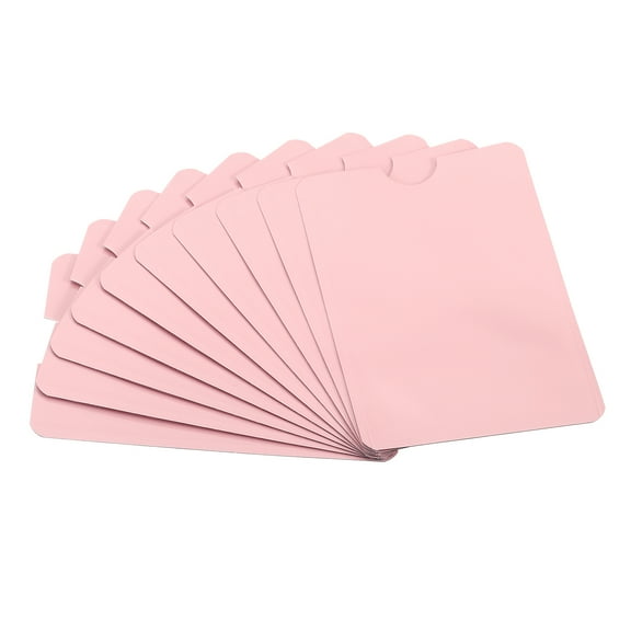 Uxcell RFID Blocking Sleeves Identity Theft Prevention Credit Card Secure Protector Holder Sleeves Pink 10Pack