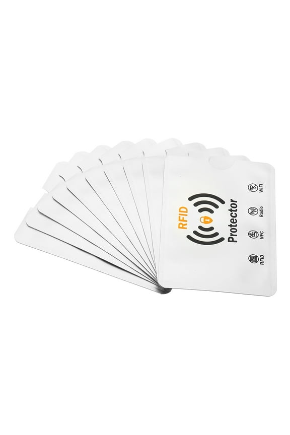 RFID Blocking Sleeves Identity Theft Prevention Credit Card Secure Protector Holders Sleeves White 10Pack