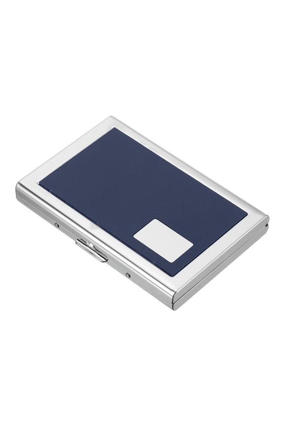 RFID Credit Card Holder Metal Wallet 6 Slots Men Women Hard Protector Case Blue