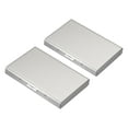 thumbnail image 1 of Uxcell RFID Credit Card Holder Metal Wallet Stainless Steel Business Card Holder for Women Men Brushed Silver 2 Pack, 1 of 6