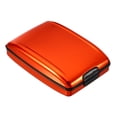 thumbnail image 1 of Uxcell RFID Wallet Credit Card Holder Aluminum Metal Women Men Purse Hard Case Orange, 1 of 5