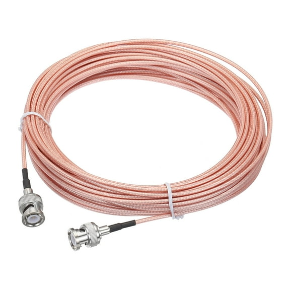 Uxcell RG316 Coaxial Cables BNC Male to BNC Male Low Loss RF Coaxial Cables 49.2FT Orange 1Pcs