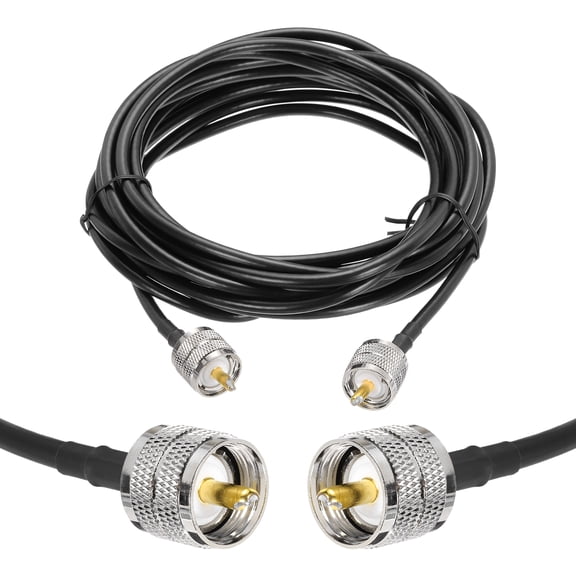 Uxcell RG58 Coaxial Cable 18ft UHF PL-259 Male to Male 50 Ohm for CB Radio