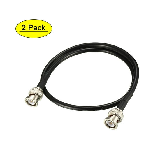 Uxcell RG58 Coaxial Cable with BNC Male to BNC Male Connectors 50 Ohm 20-inch 2 Pack