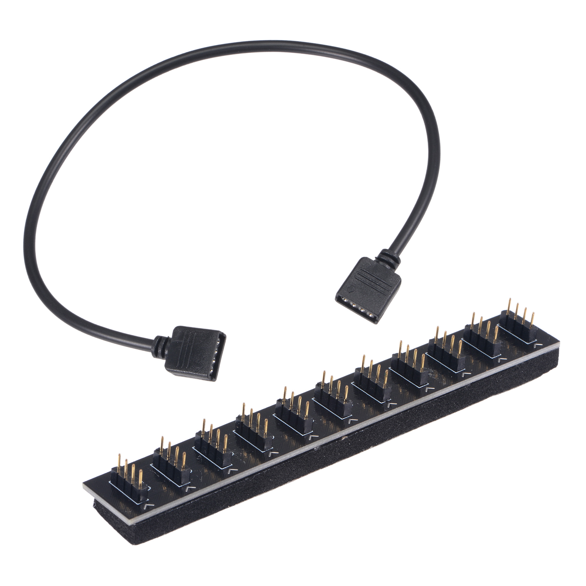 Uxcell RGB Fan Splitter Cable 4 Pin for Case Fans Headers 1 to 10 Wire