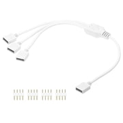 Uxcell RGB Splitter Cable, 12V 12" 4 Pin 1 to 3 Female to Female Power Cord with 4 Pin Male Connectors for PC Computer ARGB Fan/LED Lights, White
