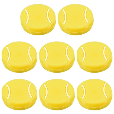 Uxcell Racket Vibration Dampener, Soft Silicone Racquet Racket String Absorber for Gift, Yellow 8 Pack