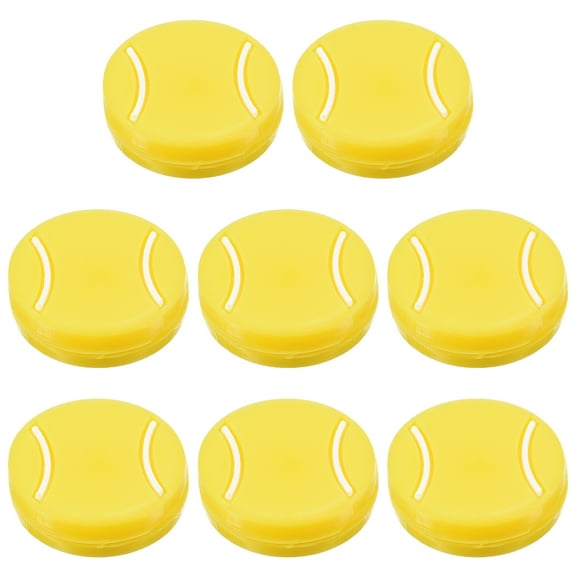 Uxcell Racket Vibration Dampener, Soft Silicone Racquet Racket String Absorber for Gift, Yellow 8 Pack