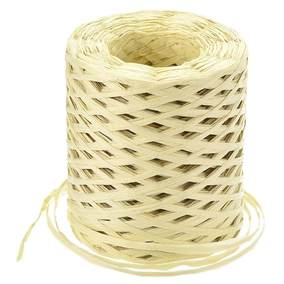 Uxcell Raffia Paper Craft Ribbon, 1/4 Inch 218 Yards Raffia String Packing Paper Twine, Kraft