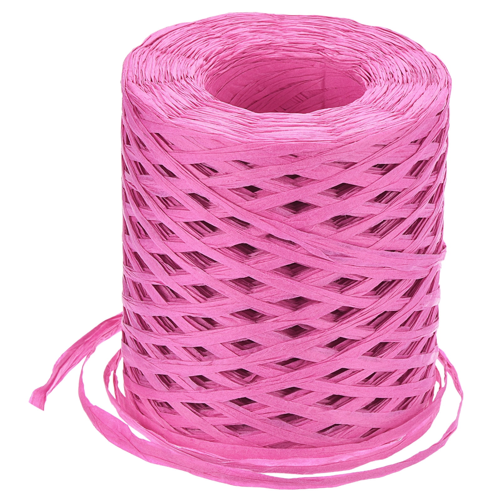Uxcell Raffia Paper Craft Ribbon, 1/4 Inch 218 Yards Raffia String Packing Paper Twine, Rose Red